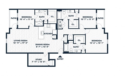 Alta Center Point Apartments in San Marcos, Texas C3 Floor Plan